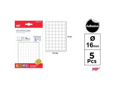 Etiquetas Autoadesivas Redondas Brancas ø16mm 270u