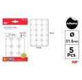 Etiquetas Autoadesivas Redondas Brancas ø32mm 75u