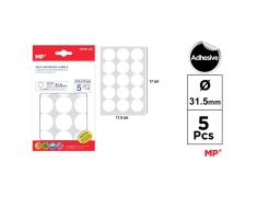 Etiquetas Autoadesivas Redondas Brancas ø32mm 75u