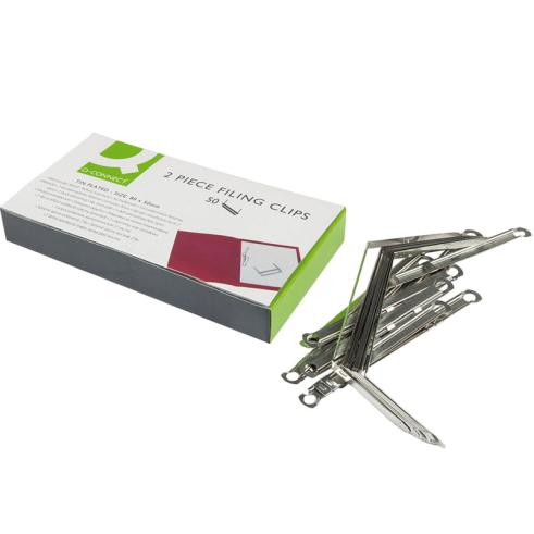 FIXADOR Q-CONNECT CAIXA METÁLICA PRATA DE 50
