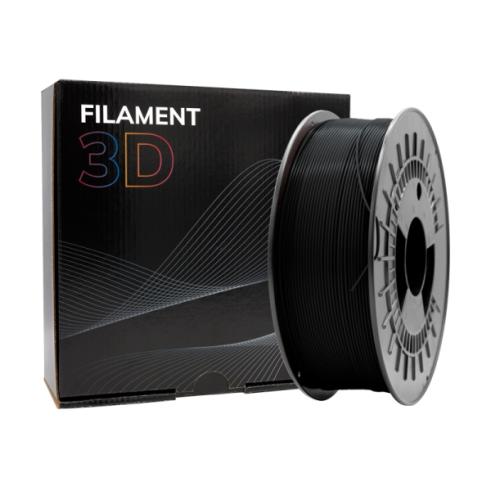 Filamento 3D - PETG - Cor: Preto - 1,75 mm / 1 kg