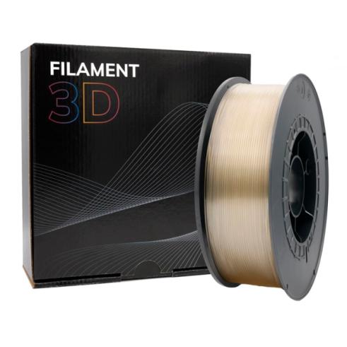 Filamento 3D - PLA - Cor: Transparente - 1,75 mm / 1 kg