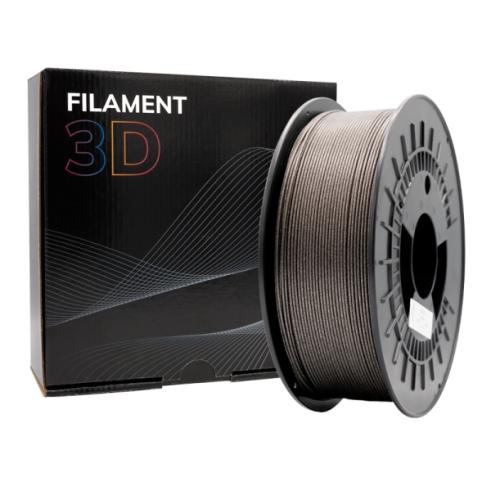 Filamento 3D - PLA GLITTER - Cor: Preto - 1,75 mm / 1 kg