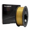 Filamento 3D - PLA GLITTER - Cor: Dourado - 1,75 mm / 1 kg