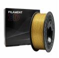 Filamento 3D - PLA GLITTER - Cor: Dourado - 1,75 mm / 1 kg