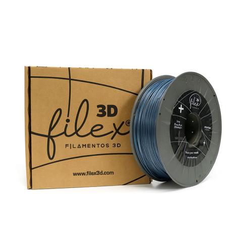 Filamento Filex3d PLA +PREMIUM 1KG 1,75 Preto Seda Azulada