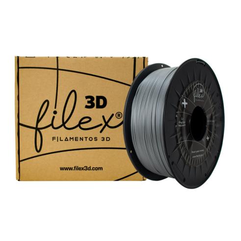 Filamento Filex3d PLA +PREMIUM 1KG 1,75 Prata