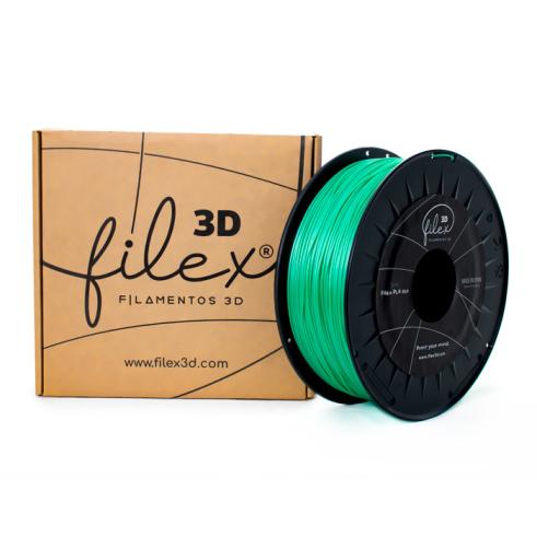 Filamento Filex3d PLA +PREMIUM 1KG 1,75 Verde Seda