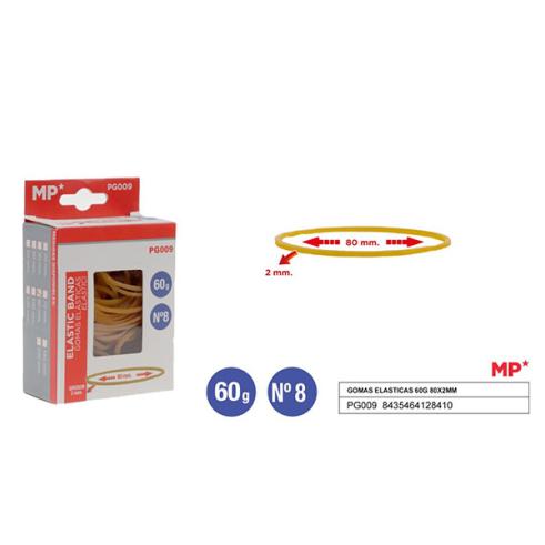 Borracha Elástica 60g 80x2mm