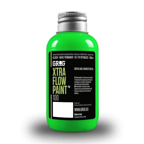 GROG Xtra Flow Paint Neon Green 100 ml