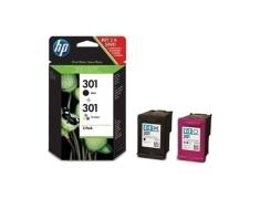 Cartuchos de Tinta Originais HP 301 Preto + Cor com 2 Pacotes
