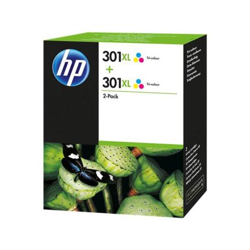 HP 301XL Color Pacote de 2 Cartuchos de Tinta Originales