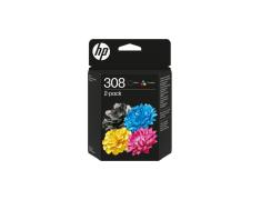 HP 308 Preto + Colorido Pack com 2 Cartuchos Originais