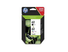 HP 62 Preto + Cor Original