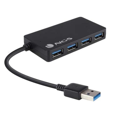 Hub USB 3.0 de 4 Portas 4,80 GB/s Preto NGS