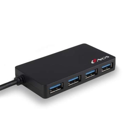 Hub USB 3.0 de 4 Portas 4,80 GB/s Preto NGS