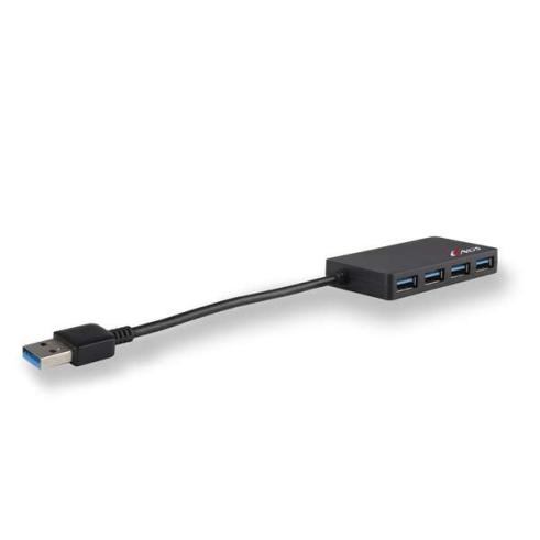 Hub USB 3.0 de 4 Portas 4,80 GB/s Preto NGS