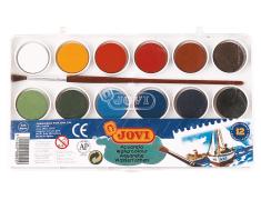 JOVI 12 cores aquarelas com pincel