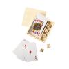 Jogo de Cartas e Dados de Madeira