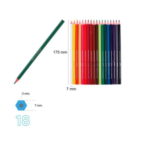 Lápis de Cor de Madeira Plascolor 18u