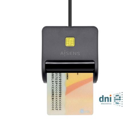 Leitor de Cartão Inteligente DNI preto Aisens