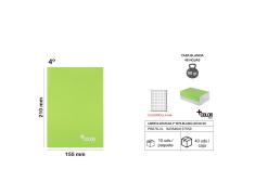 CADERNO EMPILHADO 4ª CAPA MACIA 48H 90GR. Quadrado