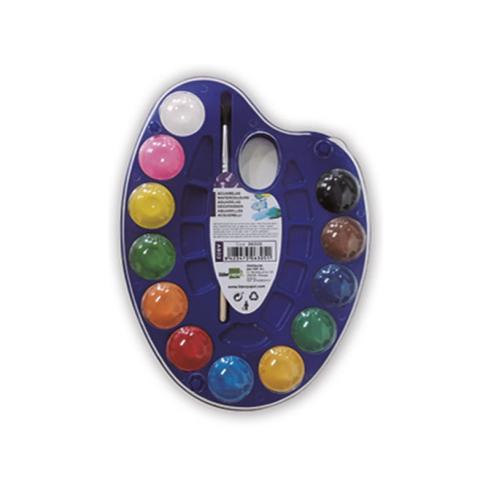 LIDERPAPEL Aquarela 12 cores com pincel