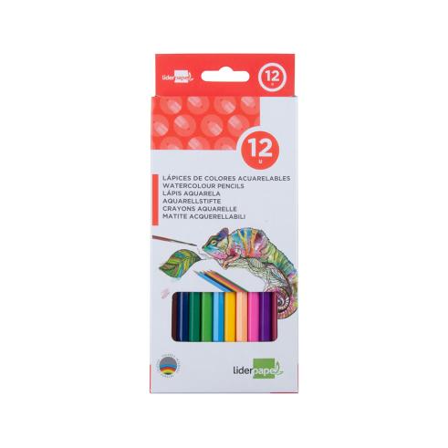 LÁPIS DE WATERCOLOR LIDERPAPER - 12 unidades