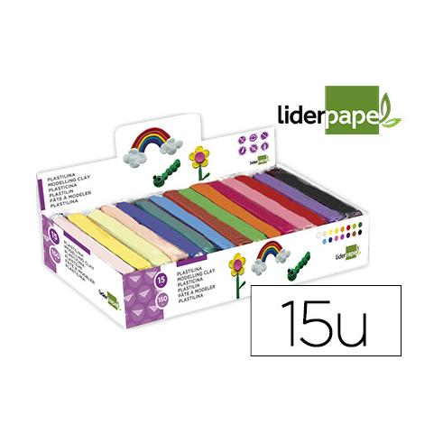 LIDERPAPER PLASTILINA 15uds 150gr