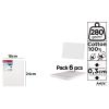 Tela sobre Bordo 18x24cm 280g/m2 Pack 6u
