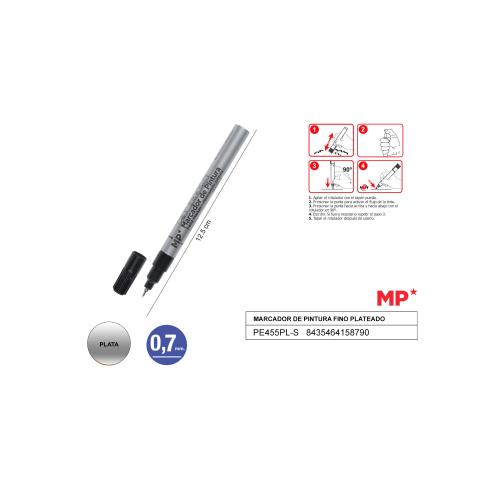 MARCADOR DE TINTA PRATA FINA MP
