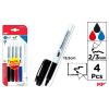 MARCADOR DE QUADRO NEGRO 2U. 1U RED. 1U BLUE MP