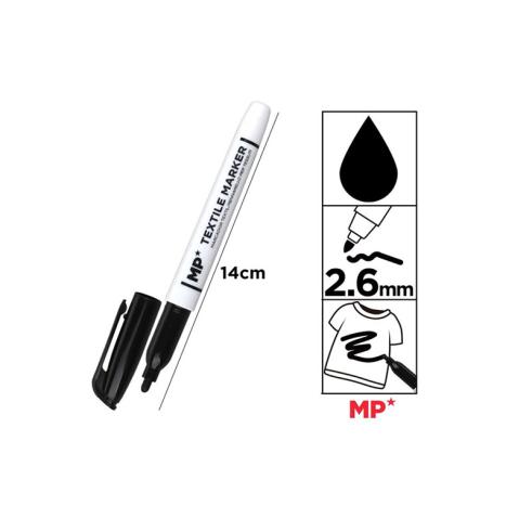 Marcador Preto Têxtil MP