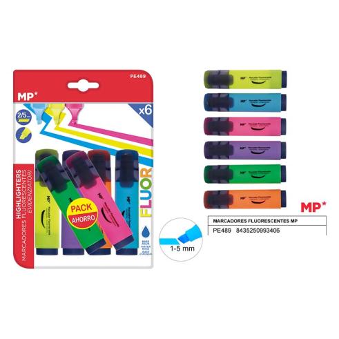 MARCADOR FLUORESCENTE 6 PCS SAVINGS PACK MP