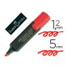 Marcador fluorescente vermelho Faber Castell 48-21