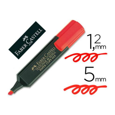 Marcador fluorescente vermelho Faber Castell 48-21
