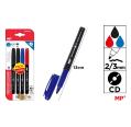 Pacote Poupança Marcador Permanente 4 Unidades (azul, preto, vermelho)