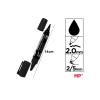 MARCADOR PERMANENTE DOUBLE POINT PRETO MP