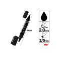 MARCADOR PERMANENTE DOUBLE POINT PRETO MP