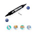 MARCADOR PERMANENTE DOUBLE POINT PRETO MP