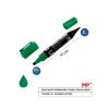 Marcador Permanente Dupla Ponta Verde MP