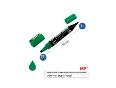 Marcador Permanente Dupla Ponta Verde MP