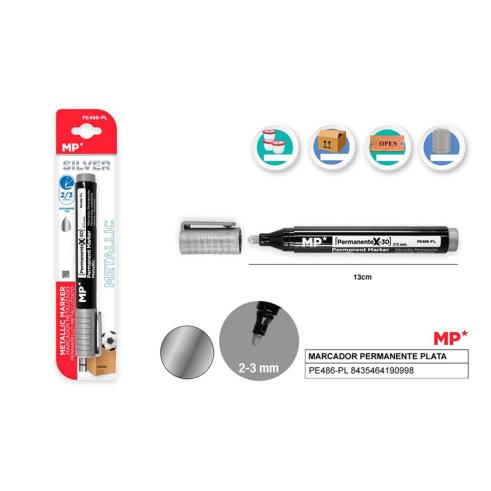 Marcador Permanente Superior Prata MP
