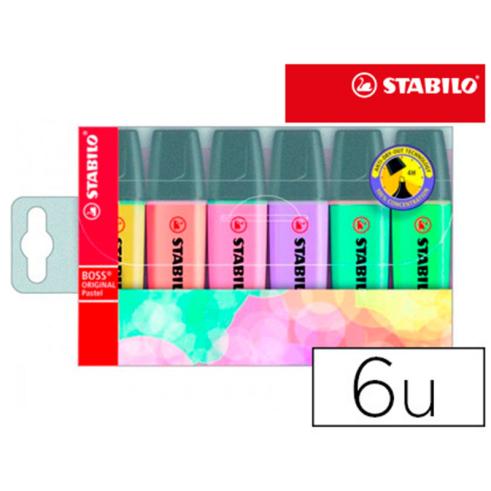 STABILO MARKERS COLOR PASTEL 6 unidades