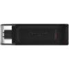 Unidade Flash Kingston DataTraveler 70 USB tipo C - 32 GB - USB-C 3.2 Gen 1 - Com Tampa - Preta