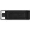 Unidade Flash Kingston DataTraveler 70 USB tipo C - 64GB - USB-C 3.2 Gen 1 - Com Tampa - Preta