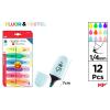 Marcador Mini Fluorescente e Pastel Pacote Poupança de 12 Unidades