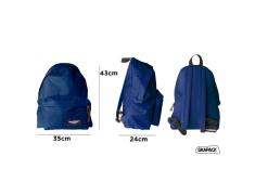 Mochila Eco Preta Azul-Marinho
