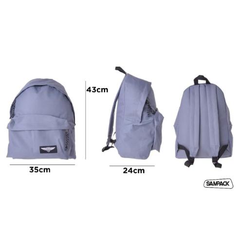 Mochila Eco Preta Cinza