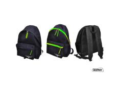 Mochila Eco Preta Grande Cremallera Amar